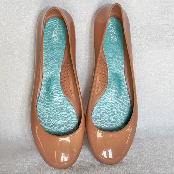 Oka B Taylor Shiny Ballet Flats Womens Size 10 - Picture 5 of 6